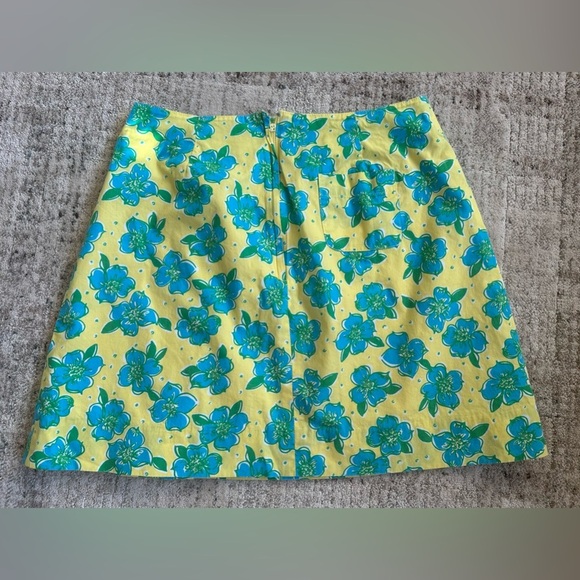 Lilly Pulitzer Yellow & Blue with White Embroidered Tennis Theme - Size 8 - Picture 2 of 9